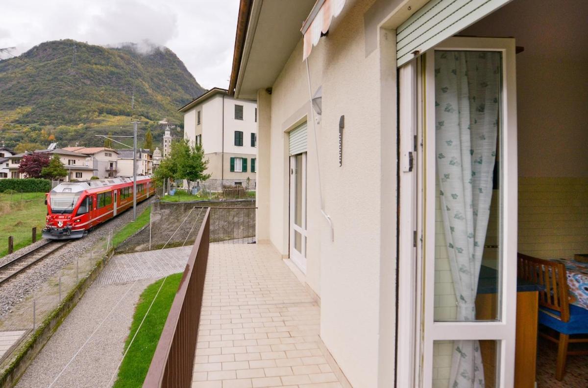 Alp Gruem Apartment - 8 Min Walk To Bernina Express ตีราโน ภายนอก รูปภาพ